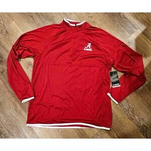 Alabama Crimson Tide Red Quarter-Zip Pullover Jacket by Colosseum Size  M 639